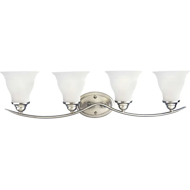 Nerissa 4 Light 33.25 inch Brushed Nickel Bath Vanity Wall Light