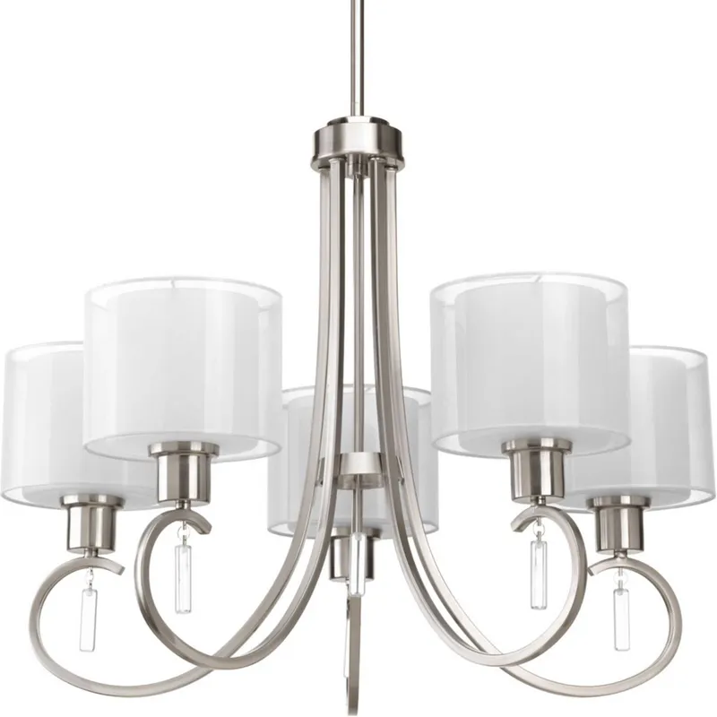 Beardsley 5 Light 25.25 inch Brushed Nickel Chandelier Ceiling Light