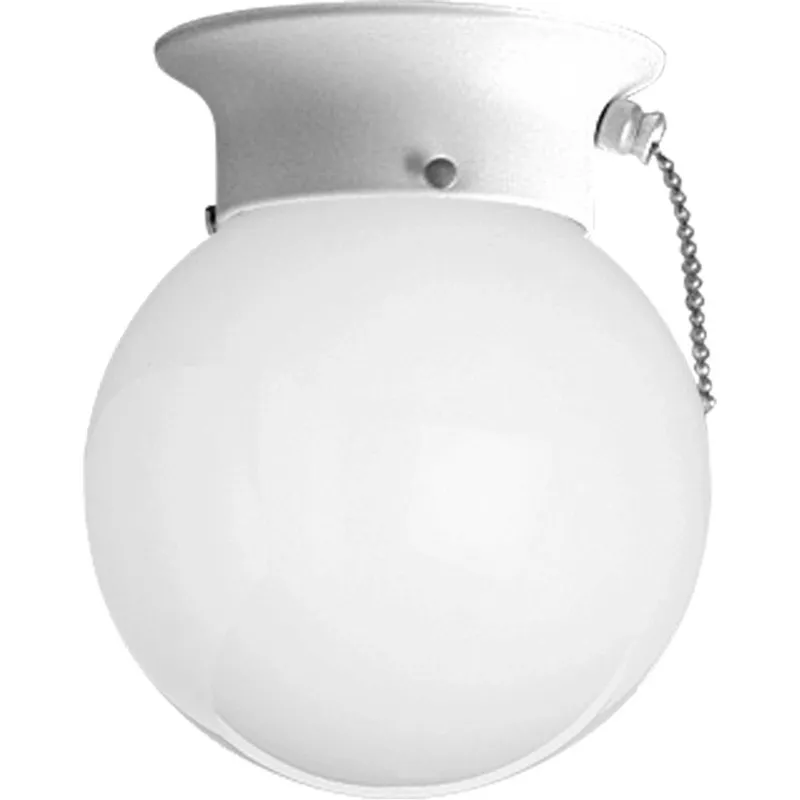 Ginger 1 Light 6 inch White Flush Mount Ceiling Light