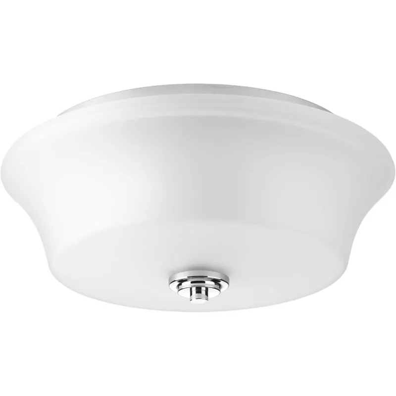 Read 2 Light 14 inch Polished Chrome Flush Mount Ceiling Light