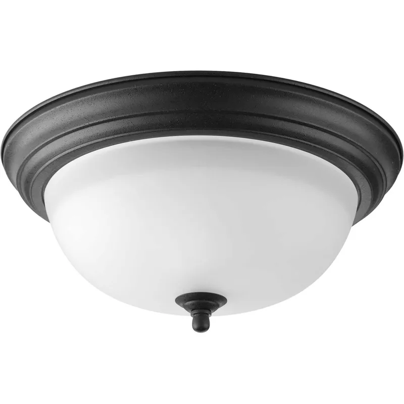 Adelmo 2 Light 13.25 inch Forged Black Flush Mount Ceiling Light