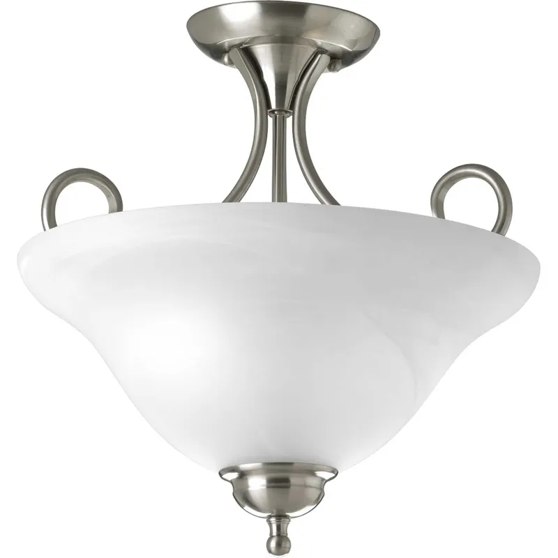 Tristessa 2 Light 13.25 inch Brushed Nickel Semi-Flush Mount Ceiling Light