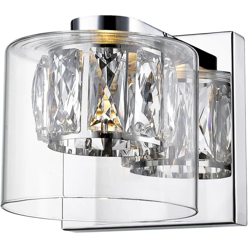 Private Collection LED 4.75 inch Mirrored Stainless Steel Vanity Light Wall Light