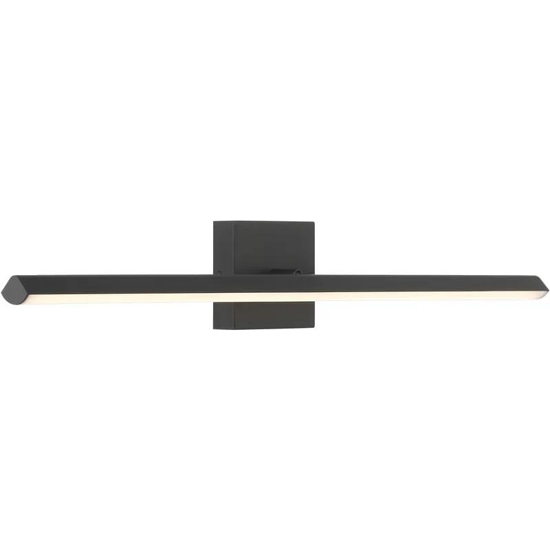 Float 1 Light 24.25 inch Matte Black Bath Vanity Light Wall Light