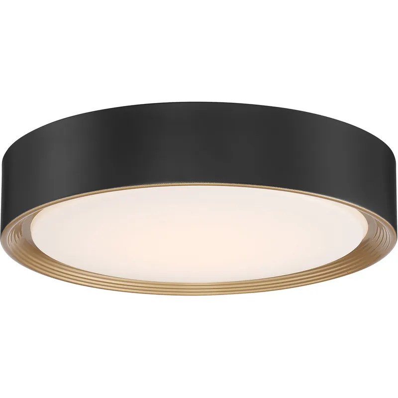 Malaga LED 15.75 inch Matte Black Flush Mount Ceiling Light