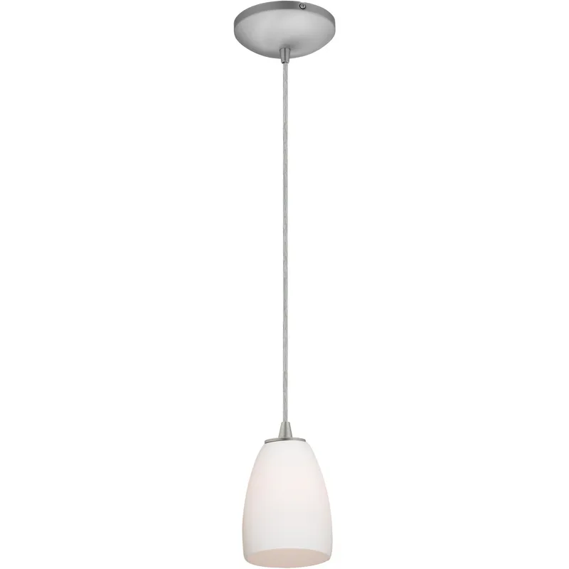Sherry 1 Light 4.5 inch Brushed Steel Pendant Ceiling Light in Amber