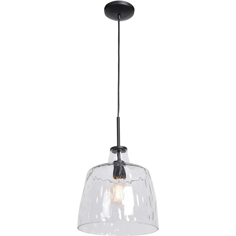 Simplicite 1 Light 11 inch Black Pendant Ceiling Light