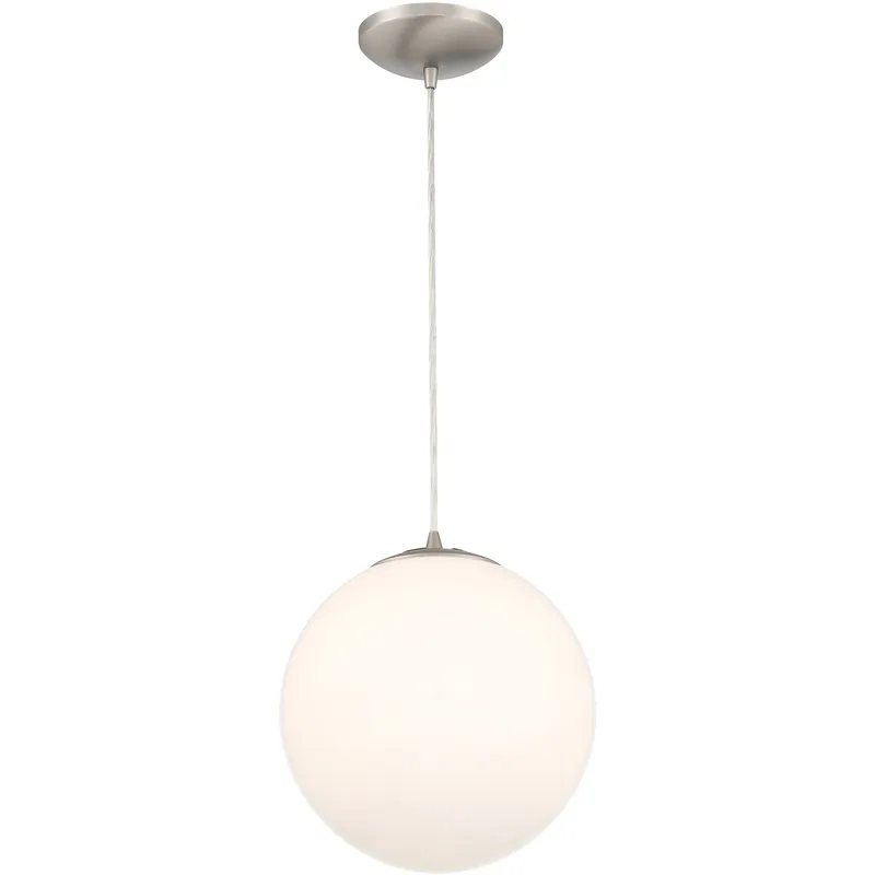 Pearl 10 inch Brushed Steel Pendant Ceiling Light