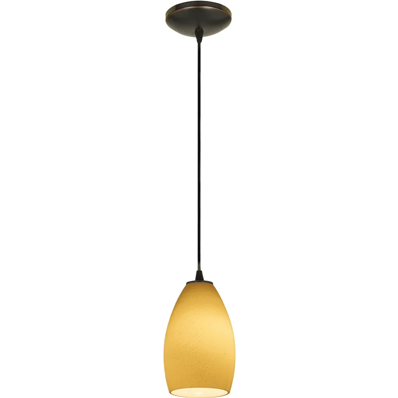 Champagne LED 5 inch Oil Rubbed Bronze Pendant Ceiling Light in Maya