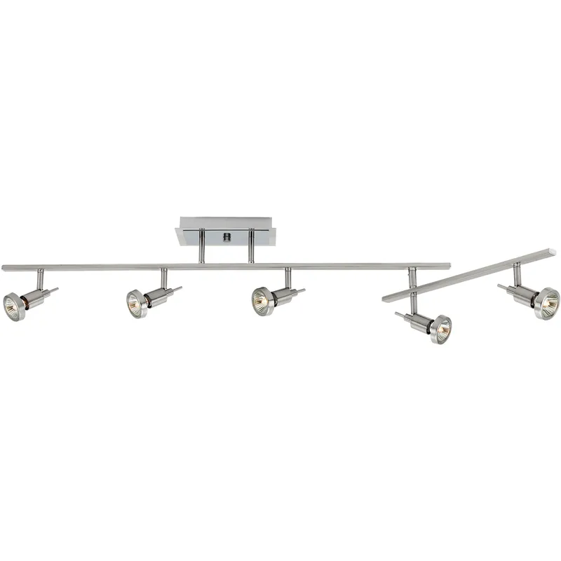 Viper 5 Light 120 Brushed Steel Track Light Ceiling Light