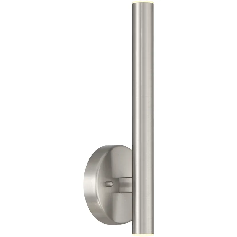 Pipeline 2 Light 1.25 inch Brushed Steel ADA Wall Sconce Wall Light