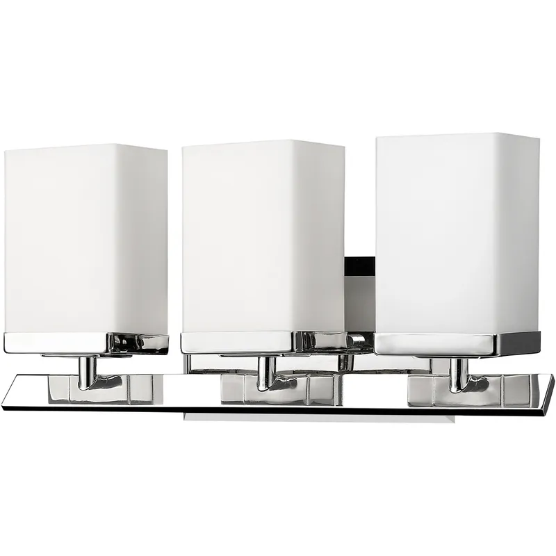 Burgundy 3 Light 16 inch Polished Nickel Vanity Light Wall Light
