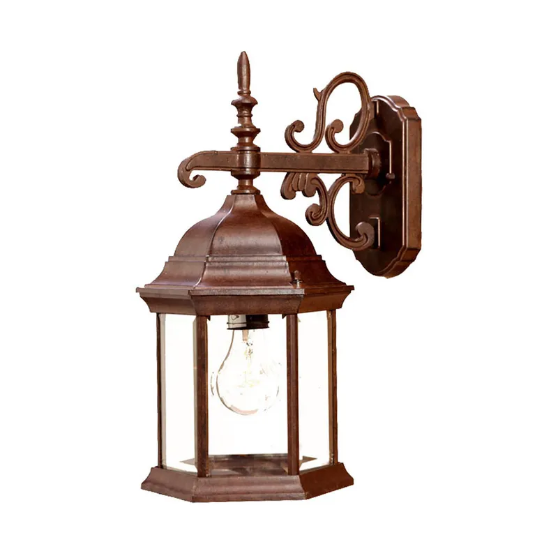 Madison 1 Light 17 inch Burled Walnut Exterior Wall Mount