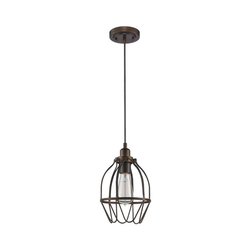 Loft 1 Light 7 inch Oil Rubbed Bronze Pendant Ceiling Light