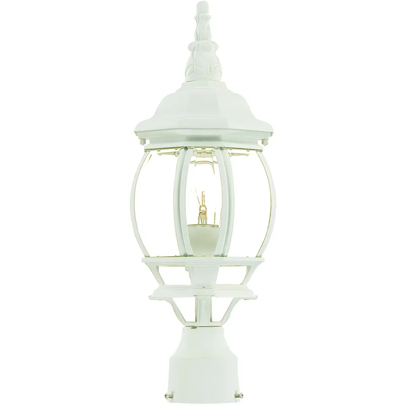 Chateau 1 Light 18 inch Textured White Exterior Post Mount Light