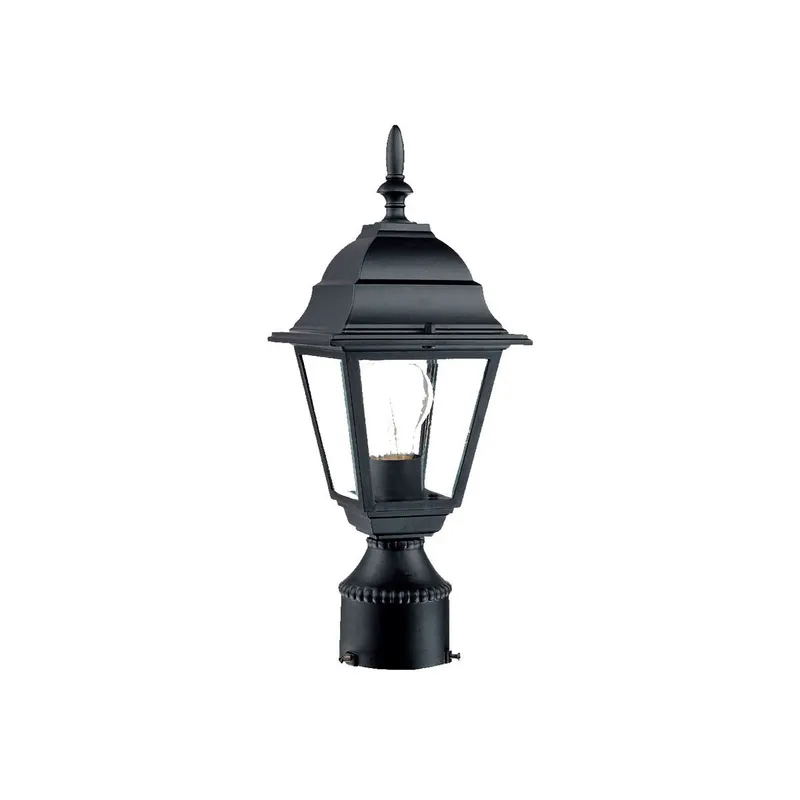 Builder's Choice 1 Light 13.75 inch Matte Black Exterior Post Mount Light