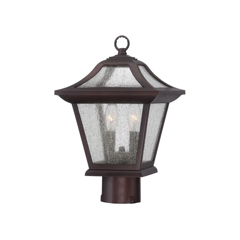 Aiken 2 Light 15 inch Architectural Bronze Exterior Post Mount Light