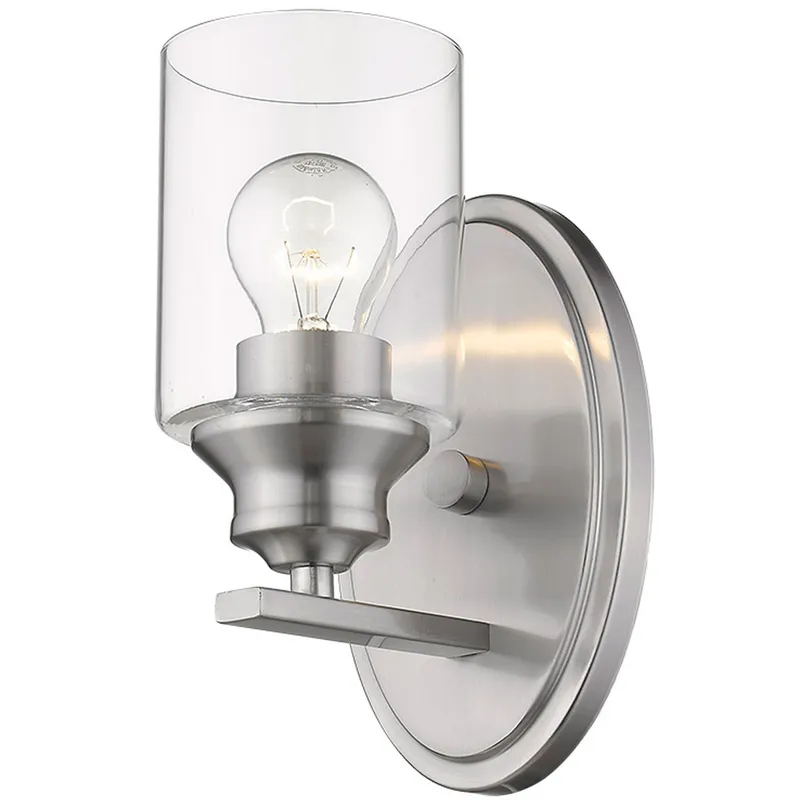 Gemma 1 Light 5 inch Satin Nickel Sconce Wall Light