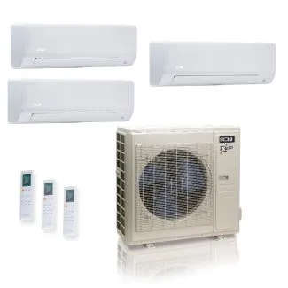 ACIQ ACiQ-36Z-HH-M5C 36,000 BTU ACIQ Extreme 23 SEER2 3 Zone Wall Mount Mini Split Heat Pump System - R454B | 230V