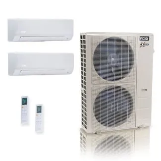 ACIQ ACIQ-48Z-HH-M6C 48,000 BTU ACIQ Extreme 23 SEER2 Dual Zone Wall Mount Mini Split Heat Pump System - R454B | 230V - 18 + 24