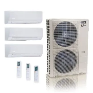 ACIQ ACIQ-55Z-HH-M6C 55,000 BTU 3 Zone Wall Mount Mini Split Heat Pump System - R454B