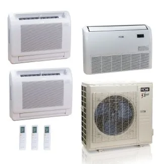 ACIQ ACIQ-36Z-HH-M5C 36,000 BTU ACiQ Extreme 23 SEER2 3 Zone Floor Mount Mini Split Heat Pump System - R454B | 230V