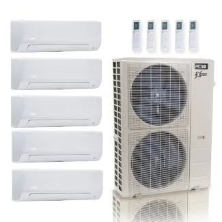 ACiQ ACIQ-55Z-HH-M6C 55,000 BTU ACiQ Extreme 22.2 SEER2 5 Zone Wall Mount Mini Split Heat Pump System - R454B | 230V
