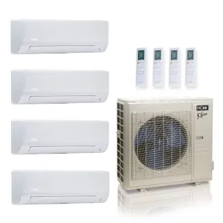 ACIQ ACIQ-36Z-HH-M5C 36,000 BTU ACIQ Extreme 23 SEER2 4 Zone Wall Mount Mini Split Heat Pump System - R454B | 230V