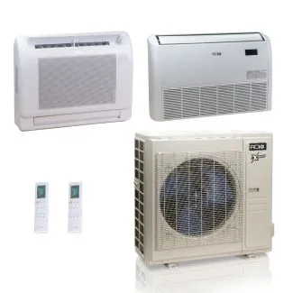 ACIQ ACIQ-36Z-HH-M5C 36,000 BTU ACiQ Extreme 23 SEER2 Dual Zone Floor Mount Mini Split Heat Pump System - R454B | 230V - 12 + 18