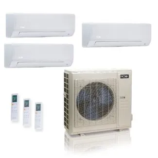 ACIQ ES-48Z-M6C 48,000 BTU ACiQ Standard 24 SEER2 3 Zone Wall Mount Mini Split Heat Pump System - R454B | 230V