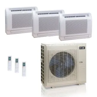 ACIQ ES-48Z-M6C 48,000 BTU ACiQ Standard 24 SEER2 3 Zone Floor Mount Mini Split Heat Pump System - R454B | 230V