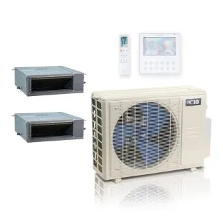 ACIQ ES-18Z-M3C 18,000 BTU ACiQ Standard 20 SEER2 Dual Zone Concealed Duct Mini Split Heat Pump System - R454B | 230V