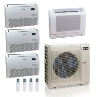 ACIQ ES-55Z-M6C 55,000 BTU ACiQ Standard 22 SEER2 4 Zone Floor Mount Mini Split Heat Pump System - R454B | 230V