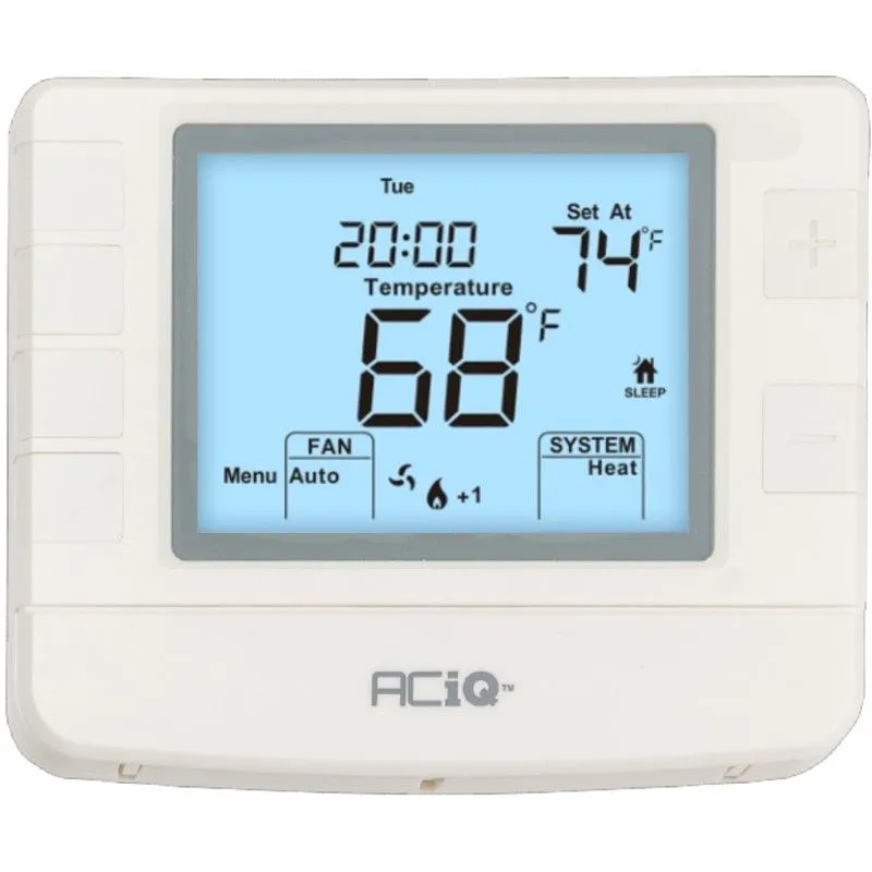 Aciq STN1320 2 Heat/1 Cool Non-Programmable Thermostat 24V or Battery