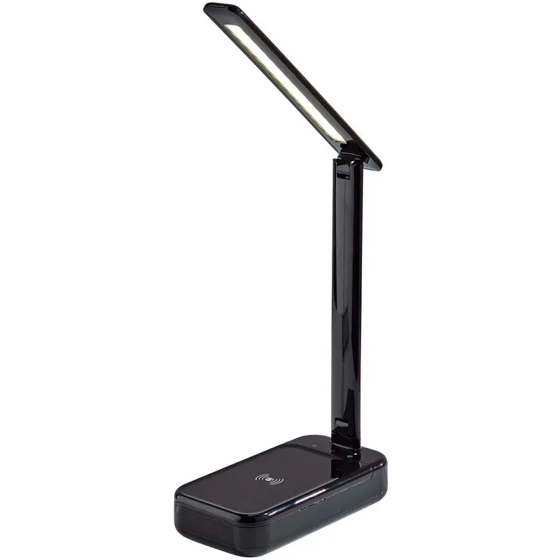 UV-C Sanitizing 15.25 inch 10 watt Black Desk Lamp Portable Light, Simplee Adesso