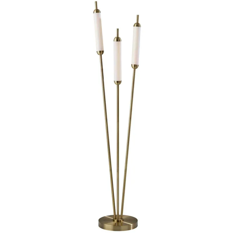 Pierce 62 inch 9.00 watt Antique Brass Floor Lamp Portable Light