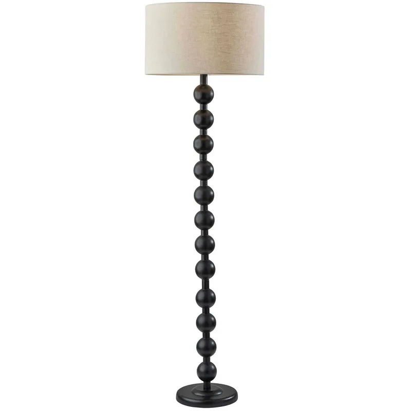 Orchard 62 inch 150.00 watt Black Wood Floor Lamp Portable Light