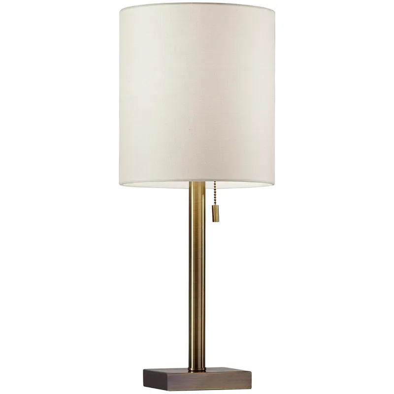 Liam 22 inch 60.00 watt Anitque Brass Table Lamp Portable Light in Antique Brass