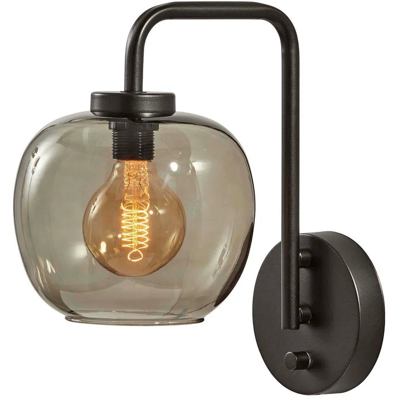 Ashton 1 Light 8 inch Matte Black Wall Lamp Wall Light