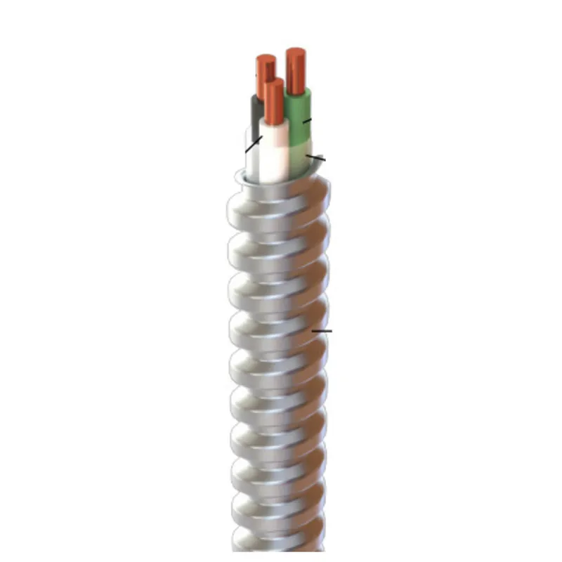 10/2 MC Lite Interlocked Aluminum Armor, Brown/Gray/Green, 250' Coil
