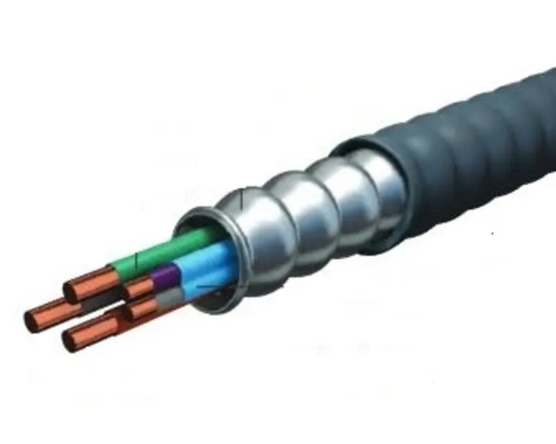 PVC Coated Steel Luminary Cable, 12/2 (Blk/Wht), Grn Ground, 250'
