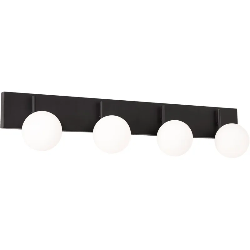 Metropolitan 4 Light 38 inch Black Vanity Light Wall Light