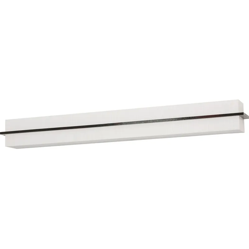 Apex LED 50.5 inch Espresso Bath Vanity Wall Light in Linen White