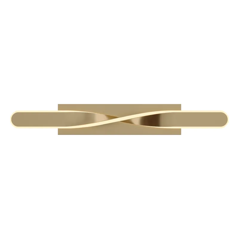 Twist 2 Light 23.8 inch Satin Brass Bath Vanity Wall Light
