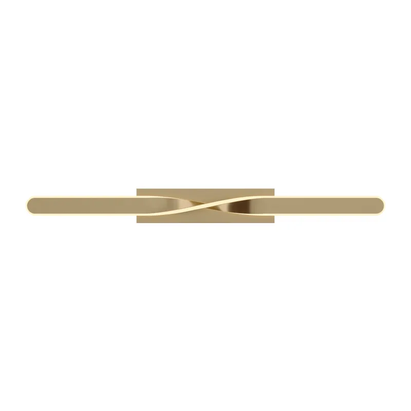 Twist 2 Light 35.75 inch Satin Brass Bath Vanity Wall Light