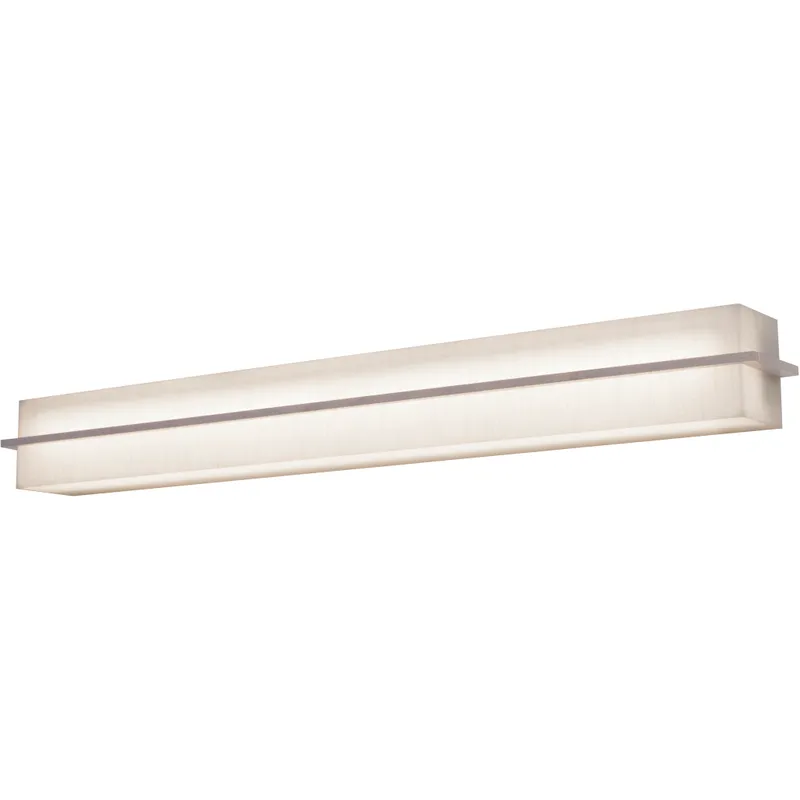 Apex LED 50.5 inch Weather Grey Bath Vanity Wall Light in Linen White, Weathered Grey