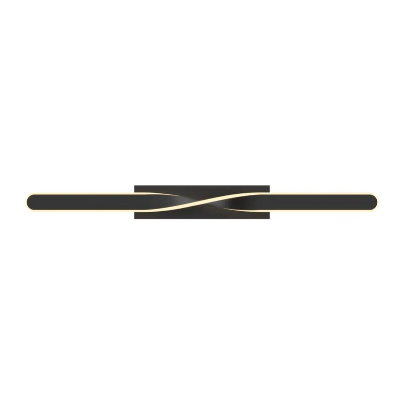 Twist 2 Light 35.75 inch Black Bath Vanity Wall Light