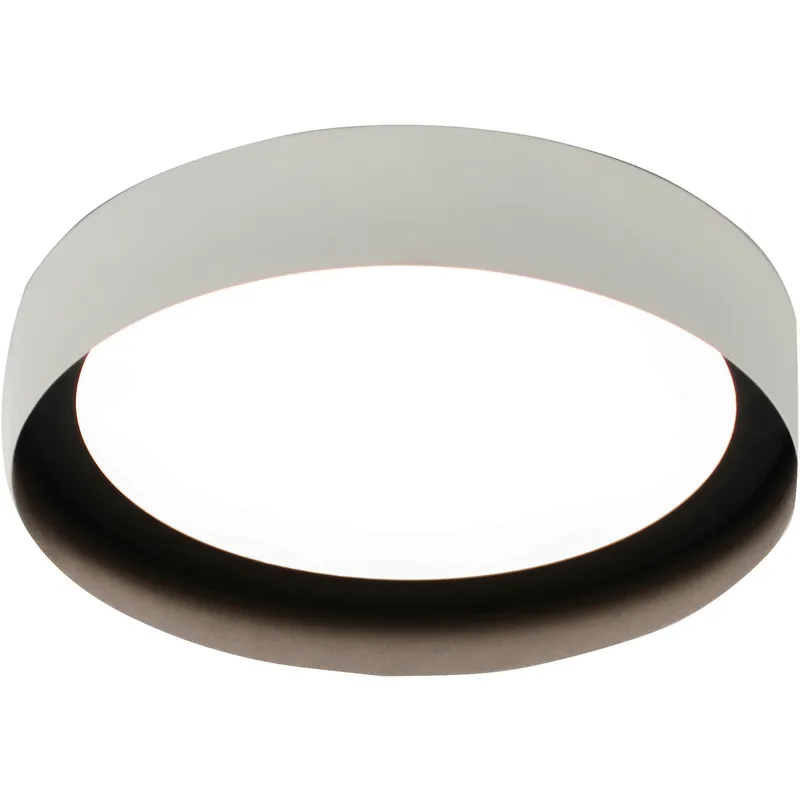 Reveal LED 16 inch White and Black Flush Mount Ceiling Light in White/Black