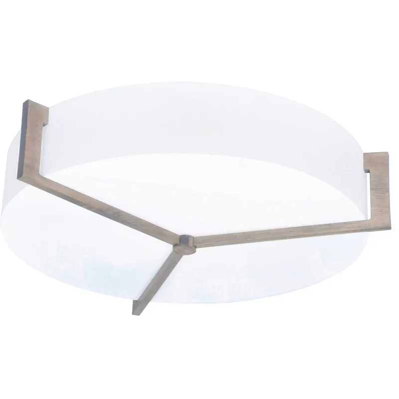 Apex 1 Light 17 inch Weathered Grey Flush Mount Ceiling Light in Linen White