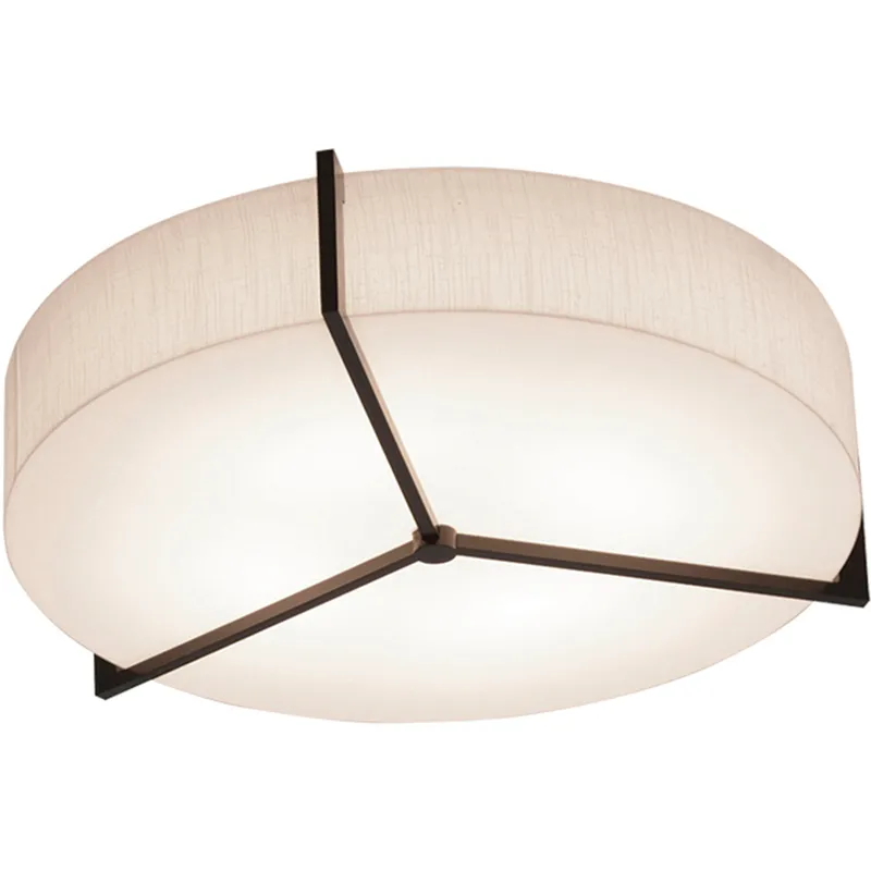 Apex 1 Light 17 inch Espresso Flush Mount Ceiling Light in Jute